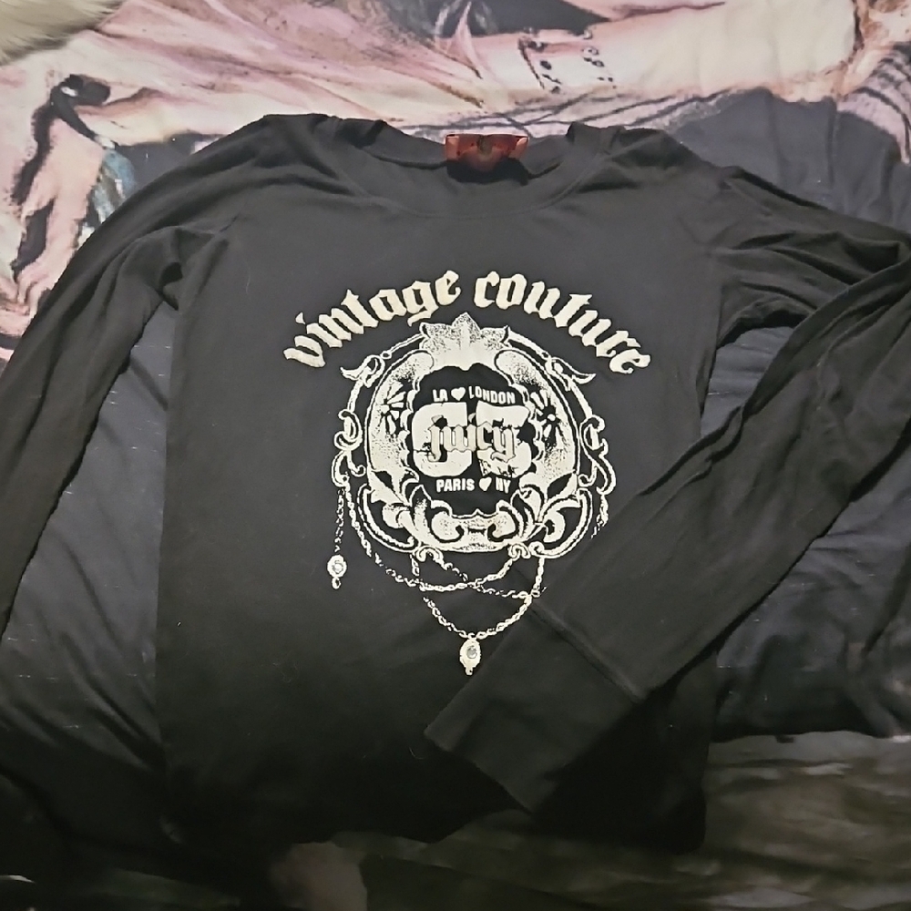 Juicy Couture Black Long Sleeve Top